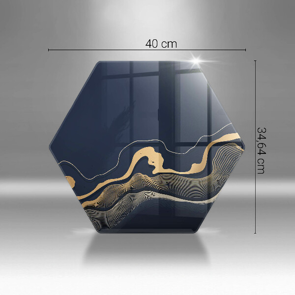 Chopping board Abstraction golden lines