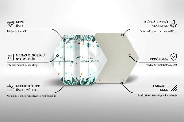 Chopping board The inscription Merry Christmas