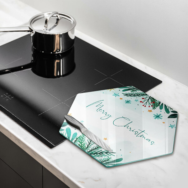 Chopping board The inscription Merry Christmas