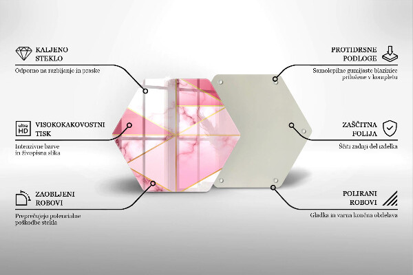 Chopping board Geometric marble