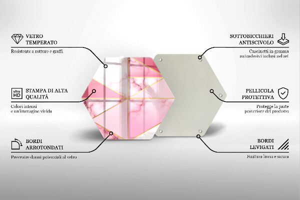 Chopping board Geometric marble