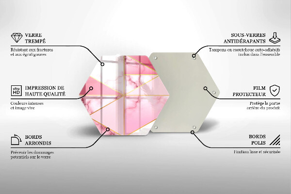 Chopping board Geometric marble