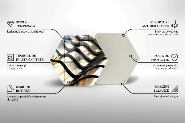 Chopping board 3D metal shapes