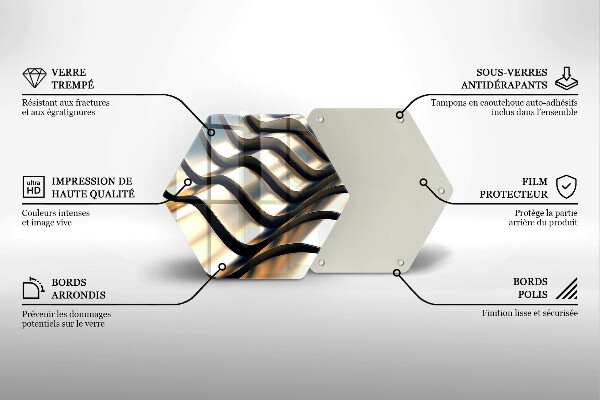 Chopping board 3D metal shapes