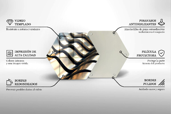 Chopping board 3D metal shapes