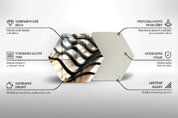 Chopping board 3D metal shapes