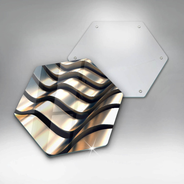 Chopping board 3D metal shapes