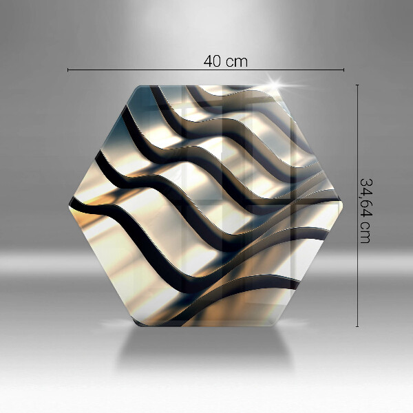 Chopping board 3D metal shapes