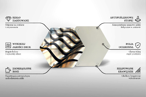 Chopping board 3D metal shapes