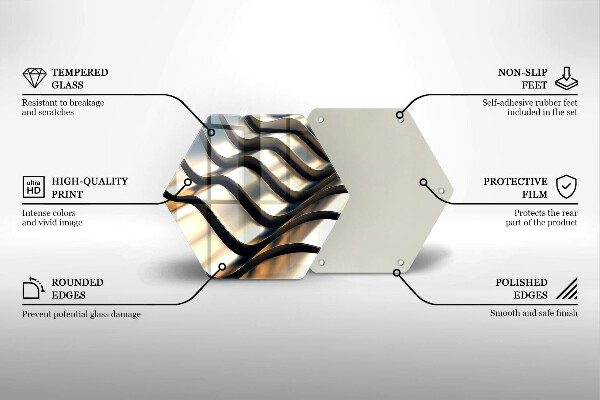 Chopping board 3D metal shapes