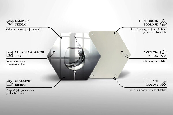 Glass worktop saver A glass of water