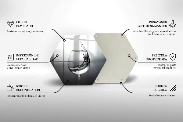 Glass worktop saver A glass of water