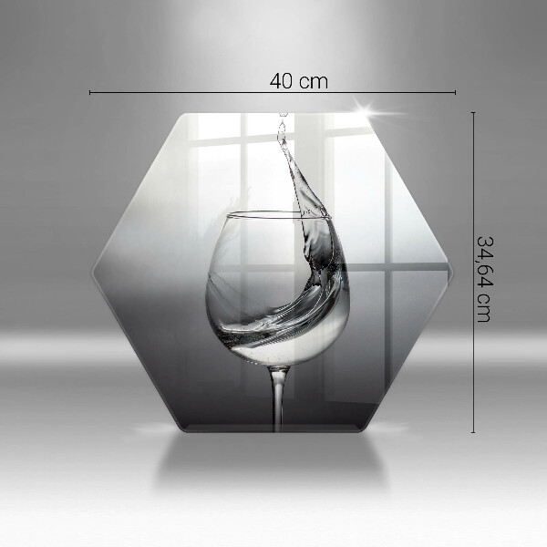 Glass worktop saver A glass of water