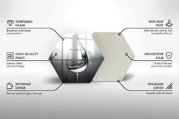 Glass worktop saver A glass of water