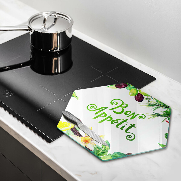 Glass worktop saver The inscription Bon Appetit