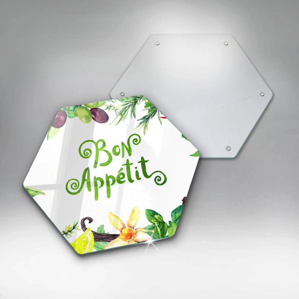Glass worktop saver The inscription Bon Appetit