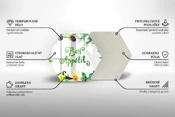 Glass worktop saver The inscription Bon Appetit