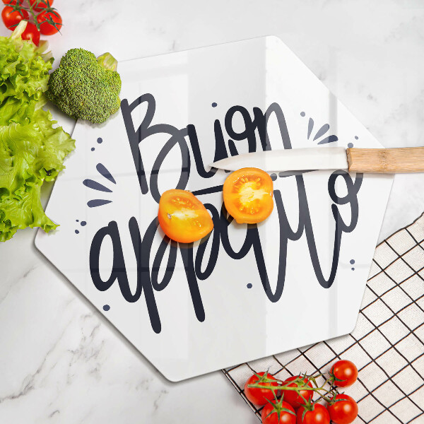 Glass worktop saver The inscription Buon Appetito