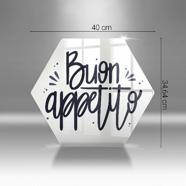Glass worktop saver The inscription Buon Appetito