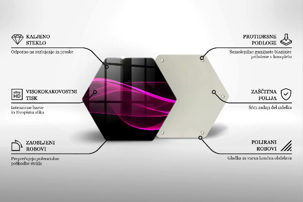 Glass worktop saver Pink abstraction