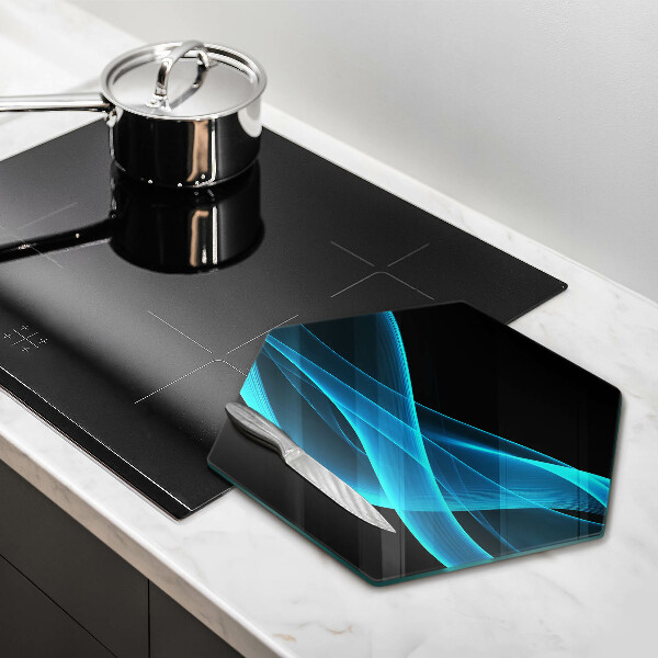 Glass worktop saver Blue abstraction