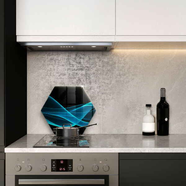 Glass worktop saver Blue abstraction