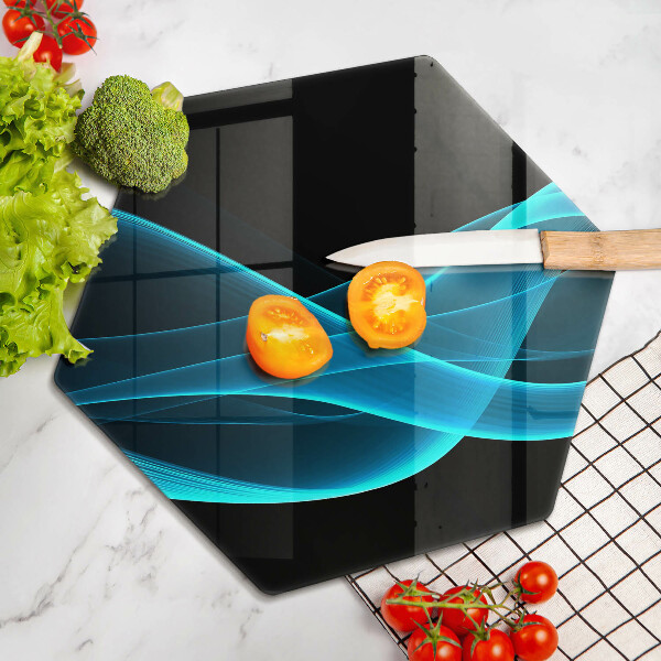 Glass worktop saver Blue abstraction