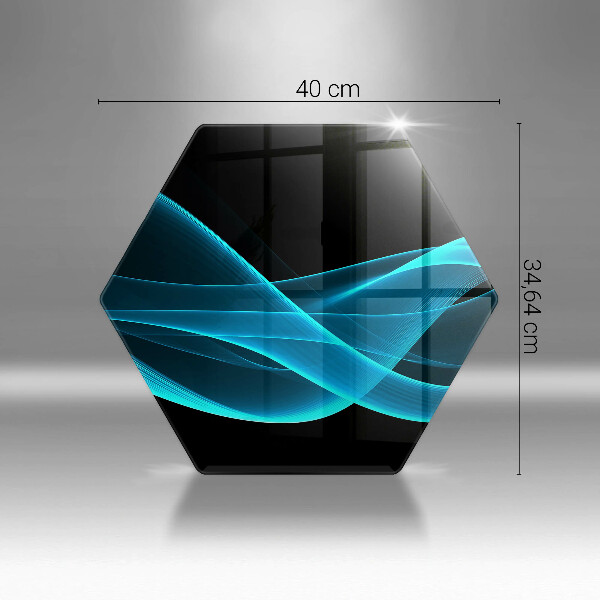 Glass worktop saver Blue abstraction