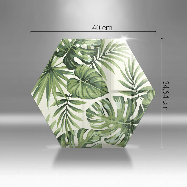 Glass worktop saver Illustration of the Monstera leaves