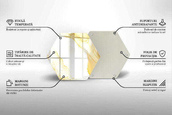 Chopping board Golden abstraction