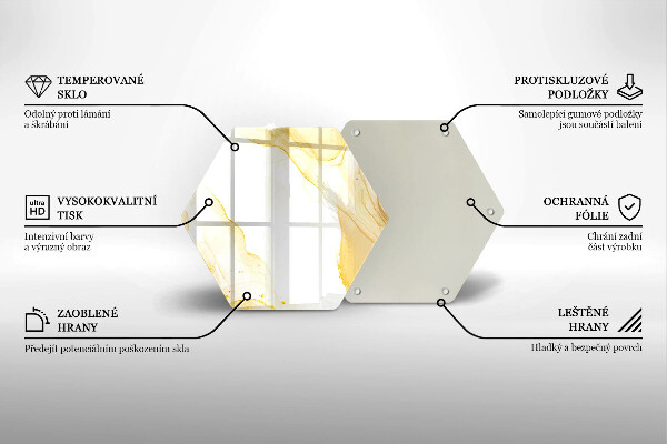 Chopping board Golden abstraction