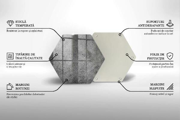 Glass chopping board Concrete stone texture