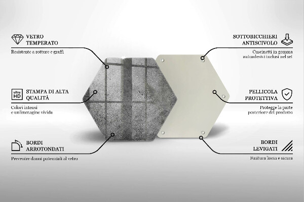 Glass chopping board Concrete stone texture