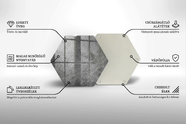 Glass chopping board Concrete stone texture