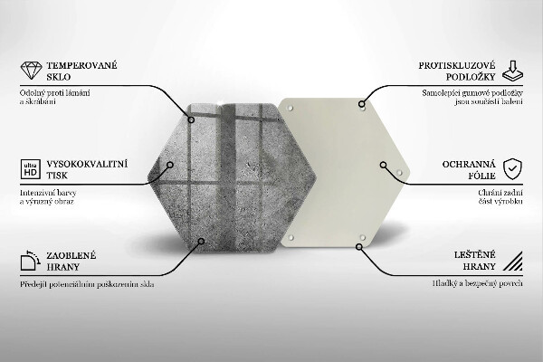 Glass chopping board Concrete stone texture