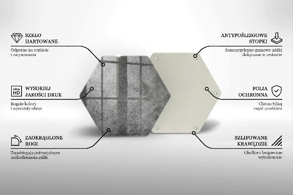 Glass chopping board Concrete stone texture