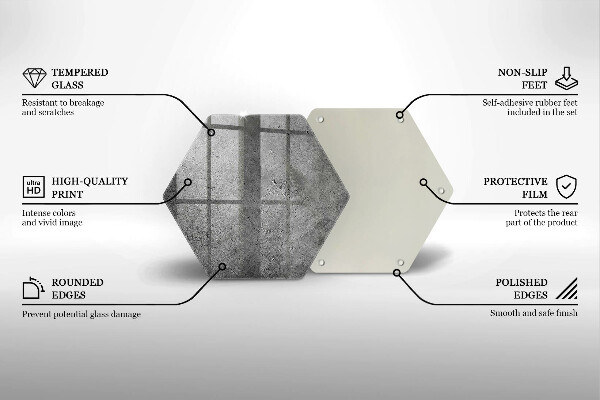 Glass chopping board Concrete stone texture