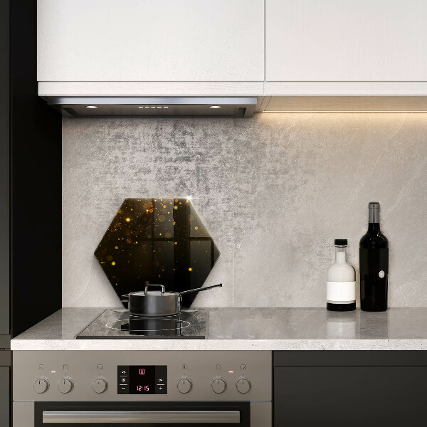 Glass kitchen board Golden glitter