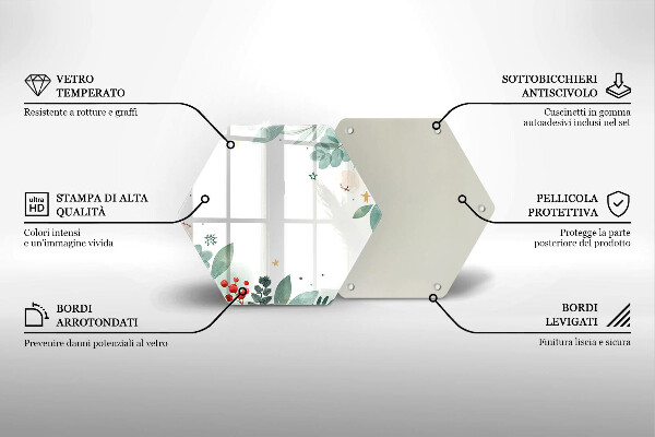 Chopping board Watercolors leaves