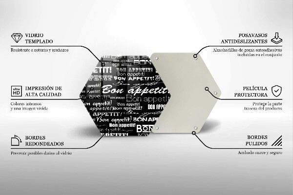 Chopping board Kitchen text Bon Appetit