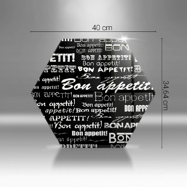 Chopping board Kitchen text Bon Appetit