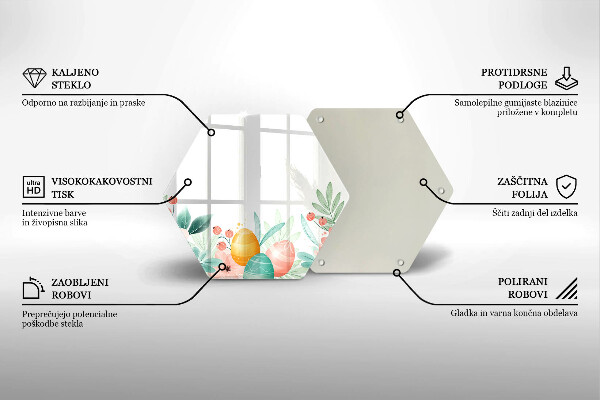 Chopping board Easter eggs