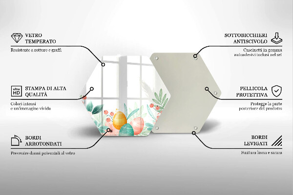 Chopping board Easter eggs