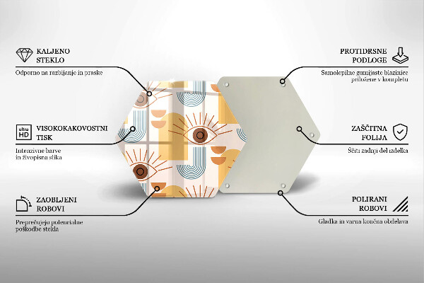 Chopping board Boho pattern eyes
