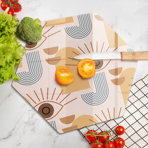 Chopping board Boho pattern eyes