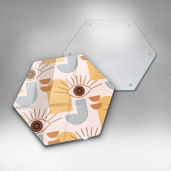 Chopping board Boho pattern eyes