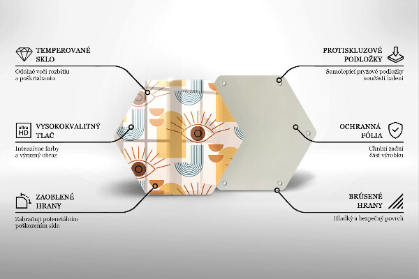 Chopping board Boho pattern eyes