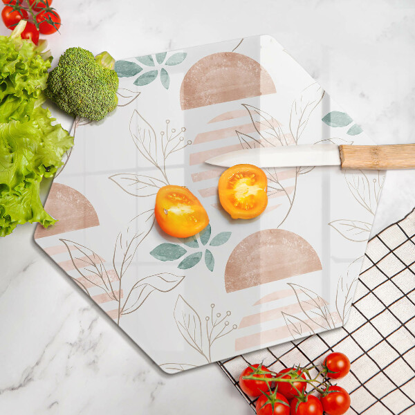 Chopping board Boho pattern leaves