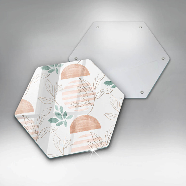 Chopping board Boho pattern leaves