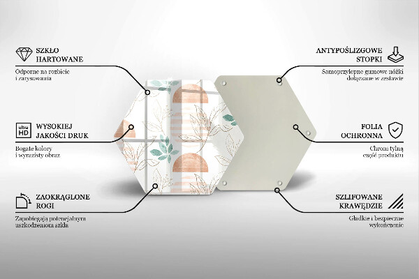 Chopping board Boho pattern leaves